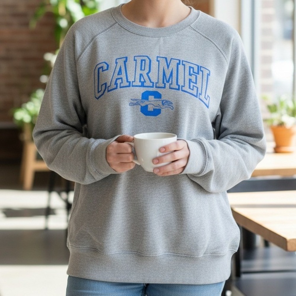 PEL Athletic Carmel Cougars Gray Raglan Sweatshirt Womens Size S